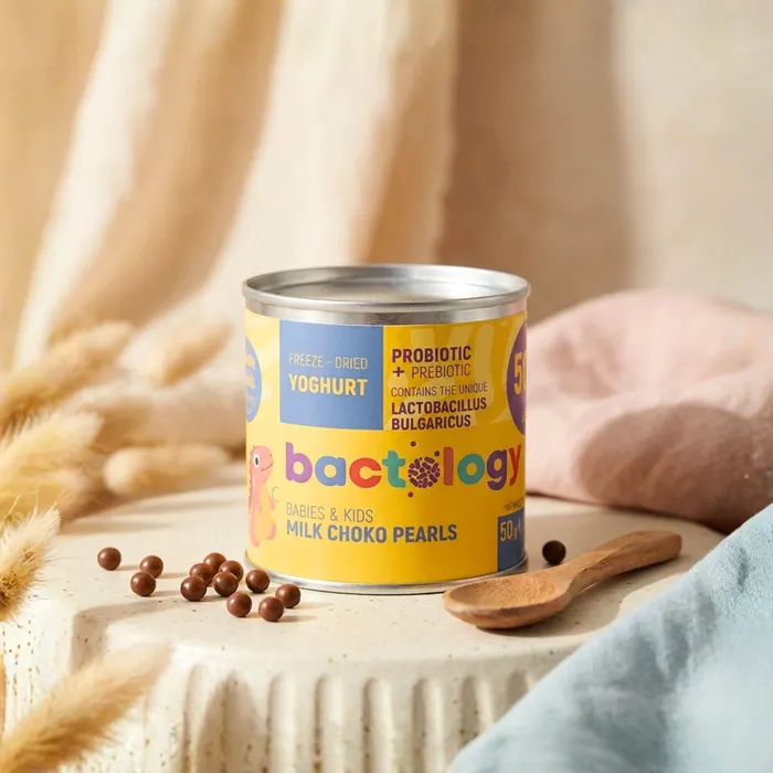 Bactology пробиотични перли с млечен шоколад – подходящи за деца